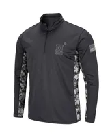 Men's Charcoal Navy Midshipmen Oht Military-Inspired Appreciation Digi Camo Quarter-Zip Jacket