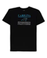 Men's Black Carolina Panthers Big and Tall Lodge T-shirt Pants Sleep Set
