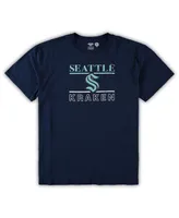 Men's Deep Sea Blue Seattle Kraken Big and Tall Lodge T-shirt and Pants Sleep Set
