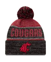 Men's Crimson Washington State Cougars Team Freeze Cuffed Knit Hat with Pom