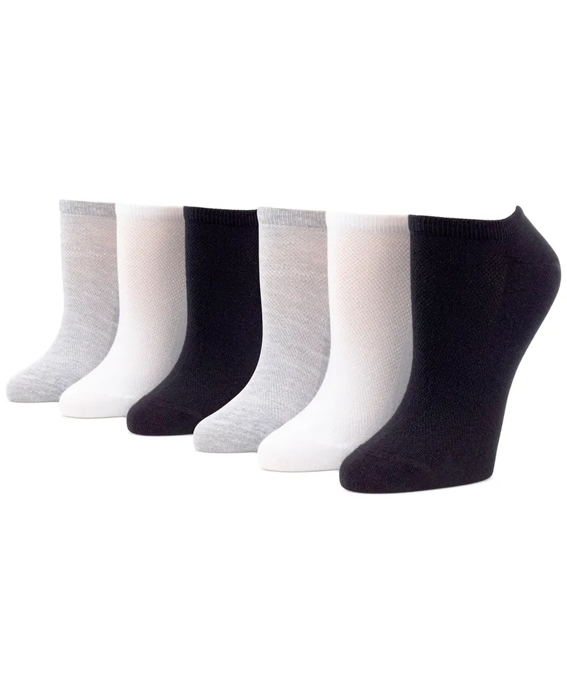 Hue 6-Pk. Mesh-Top No-Show Sport Socks