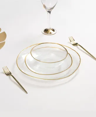 Dinner Plates, Set of 4 - Gold