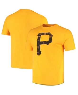 Men's Fanatics Gold Pittsburgh Pirates Weathered Official Logo Tri-Blend T-shirt