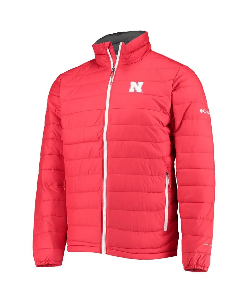 Men's Columbia Scarlet Nebraska Huskers Powder Lite Omni-Heat Reflective Full-Zip Jacket