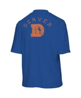 Women's Junk Food Royal Denver Broncos Half-Sleeve Mock Neck T-shirt