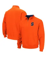 Men's Colosseum Orange Syracuse Tortugas Team Logo Quarter-Zip Jacket