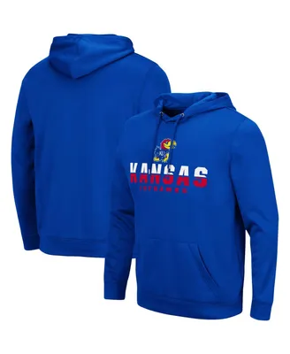 Men's Colosseum Royal Kansas Jayhawks Lantern Pullover Hoodie