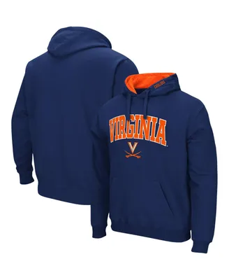 Men's Colosseum Navy Virginia Cavaliers Arch and Logo 3.0 Pullover Hoodie