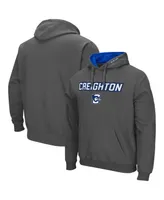 Men's Colosseum Charcoal Creighton Bluejays Arch and Logo Pullover Hoodie