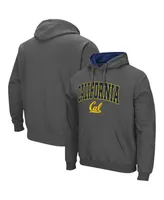 Men's Colosseum Charcoal Cal Bears Arch and Logo 3.0 Pullover Hoodie