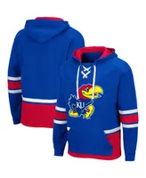 Men's Colosseum Royal Kansas Jayhawks Lace Up 3.0 Pullover Hoodie