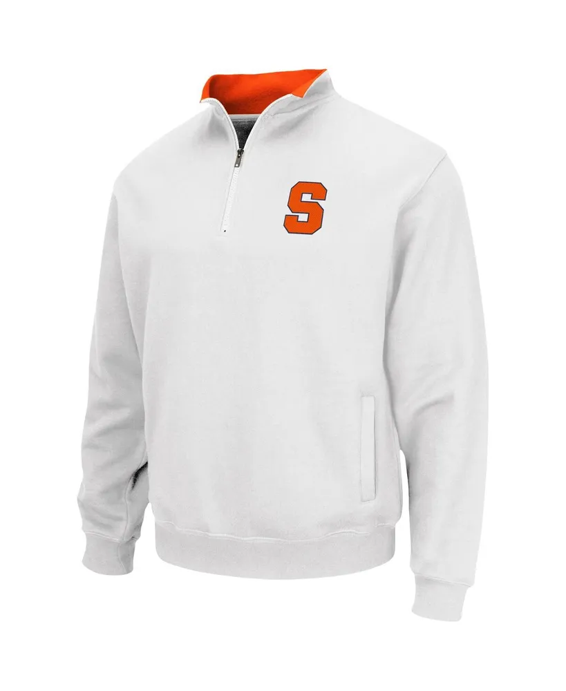 Men's Colosseum White Syracuse Orange Tortugas Team Logo Quarter-Zip Jacket