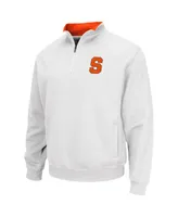 Men's Colosseum White Syracuse Orange Tortugas Team Logo Quarter-Zip Jacket