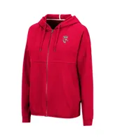 Women's Colosseum Red Wisconsin Badgers 2-Hit Full-Zip Hoodie