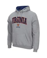 Men's Colosseum Heathered Gray Virginia Cavaliers Arch and Logo 3.0 Pullover Hoodie