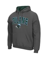 Colosseum Men's Tulane Wave Arch and Logo Pullover Hoodie