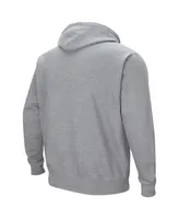 Men's Colosseum Heathered Gray Michigan State Spartans Arch and Logo 3.0 Pullover Hoodie