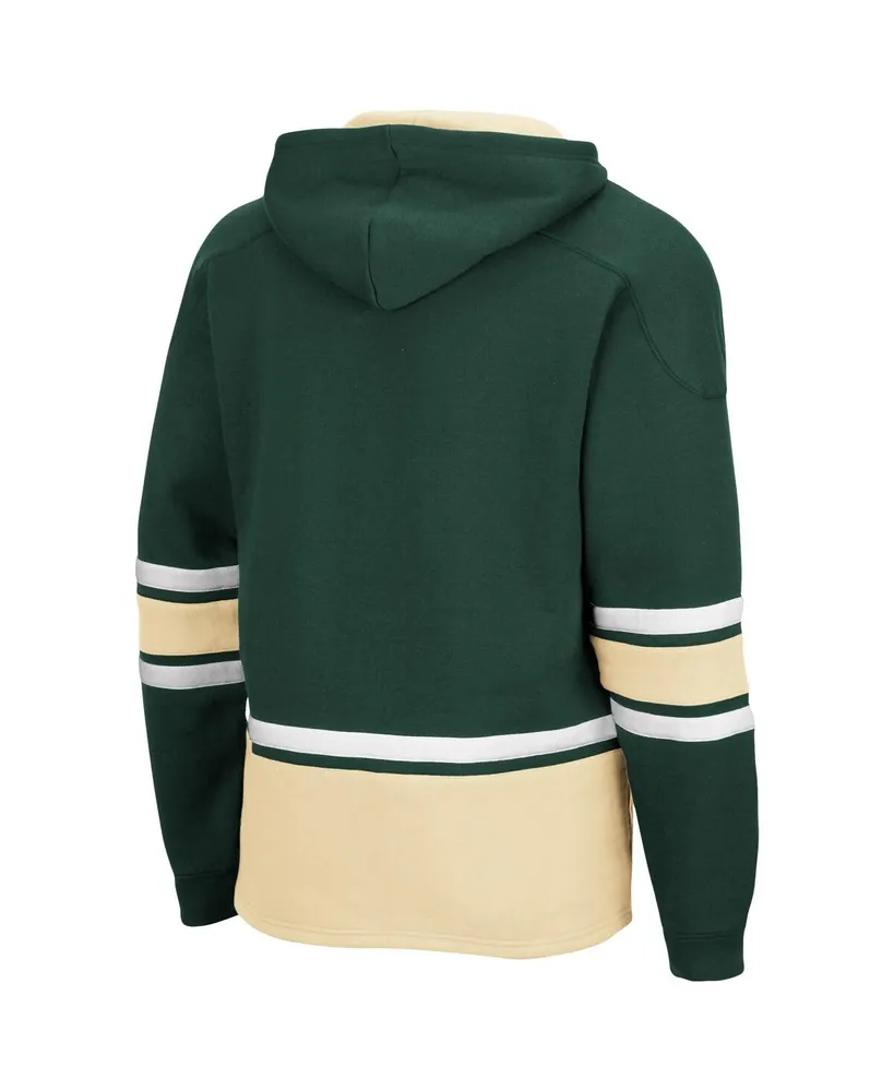 Men's Colosseum Green Colorado State Rams Lace Up 3.0 Pullover Hoodie