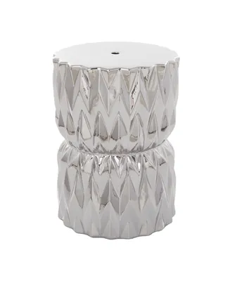 Ceramic Modern Accent Table - Silver
