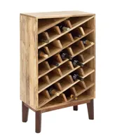 Modern Mango Wood Wine Storage