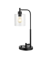 Axel Modern Glass Farmhouse Industrial Usb Charging Led Task Lamp