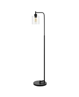 Axel Modern Glass Farmhouse Industrial Led Floor Lamp