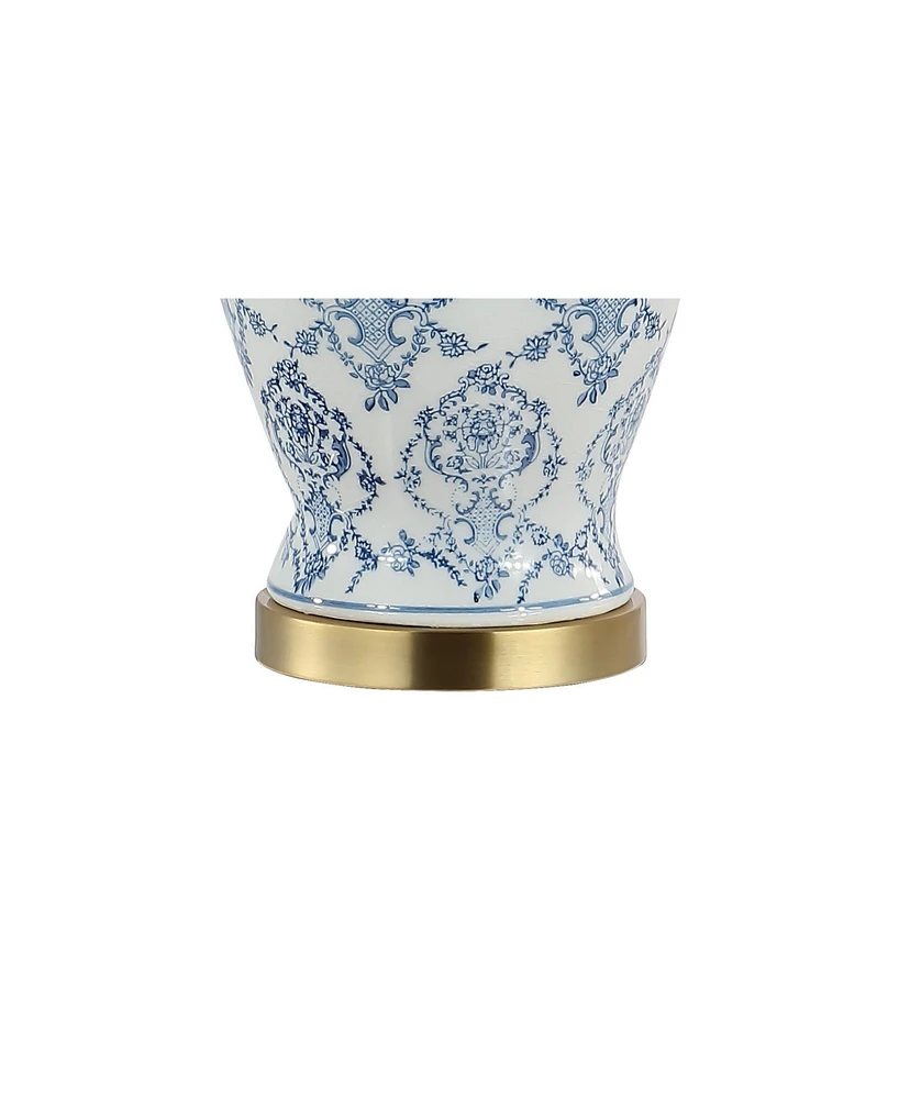 Juliana Traditional Classic Chinoiserie Ceramic Led Table Lamp