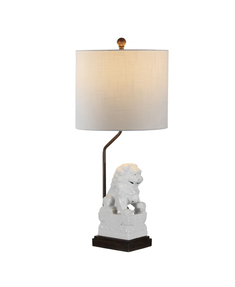 Guardian Lion Ceramic Classic Modern Led Table Lamp