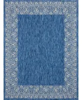 Bayshore Home Outdoor Pashio Border Ii Floral Border 8' x 11'4" Area Rug