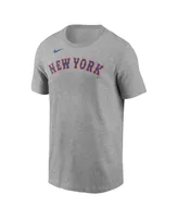 Men's Javier Baiez Heathered Gray New York Mets Name Number T-shirt