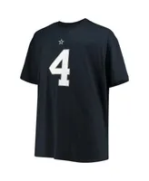 Men's Dak Prescott Navy Dallas Cowboys Big and Tall Player Name Number T-shirt