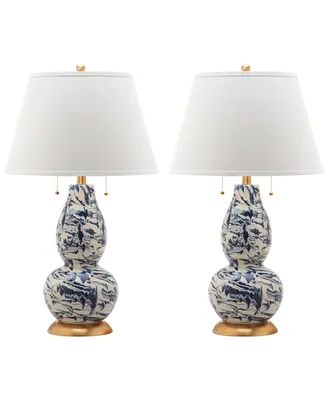 Safavieh Set of 2 Color Swirls Glass Table Lamp