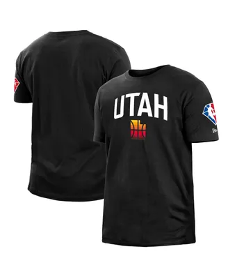 Men's New Era Black Utah Jazz 2021/22 City Edition Brushed Jersey T-shirt