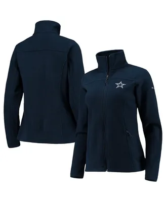 Women's Columbia Navy Dallas Cowboys Give And Go Fleece Full-Zip Jacket