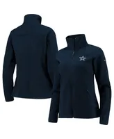 Women's Columbia Navy Dallas Cowboys Give And Go Fleece Full-Zip Jacket