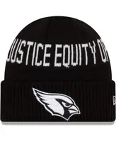 Men's New Era Black Arizona Cardinals Team Social Justice Cuffed Knit Hat