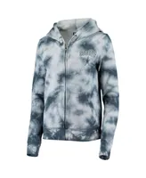 Women's New Era Navy Dallas Cowboys Tie Dye Fleece Full-Zip Hoodie