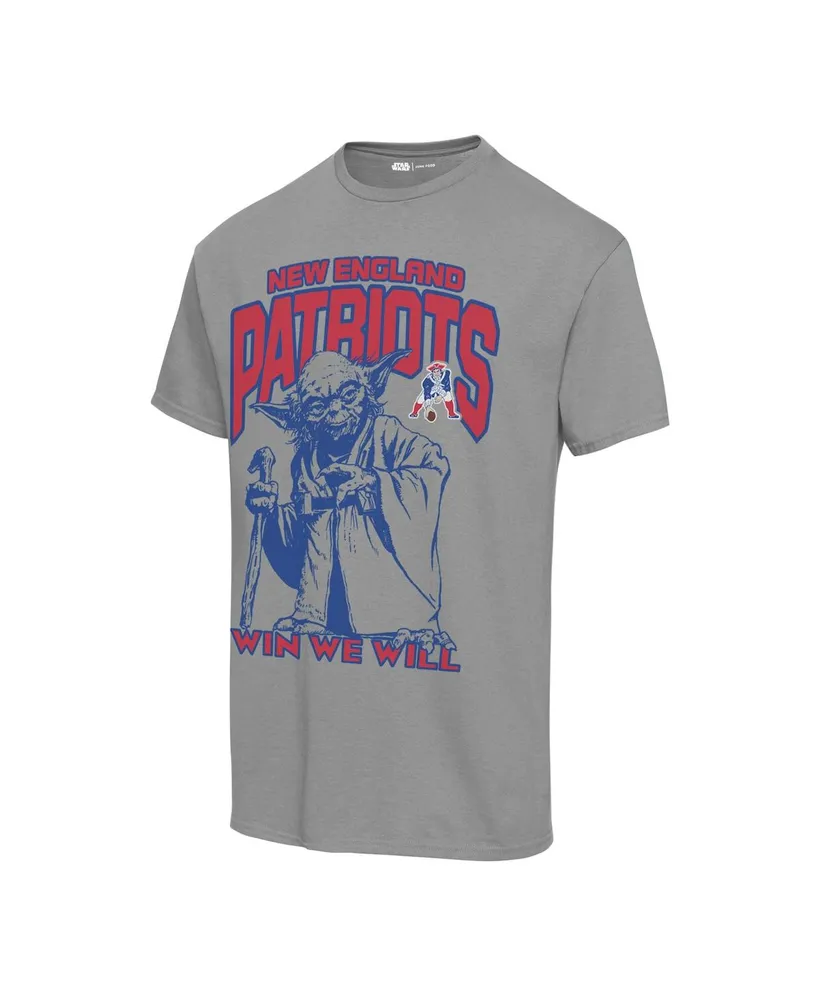 Men's and Women's Junk Food Graphite New England Patriots Disney Star Wars Yoda Win We Will T-shirt