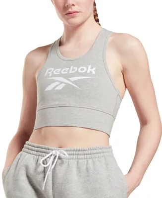 Reebok Women's Low Impact Graphic Logo Cotton Sports Bra