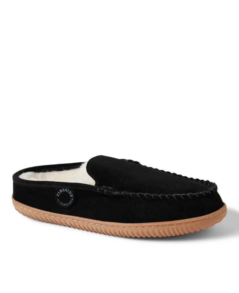 Fireside By Dearfoams Men's Gold Coast Genuine Shearling Mule House Shoe Slipper