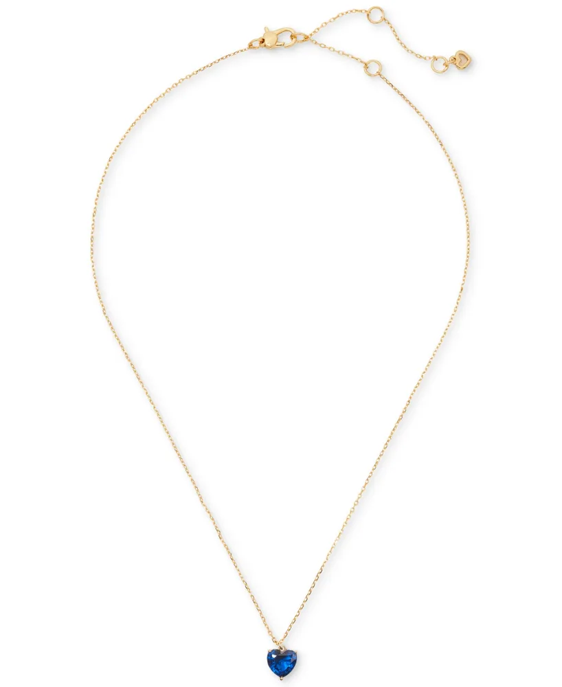 Kate Spade New York Gold-Tone September Heart Pendant Necklace, 16" + 3" extender