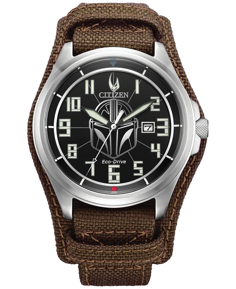 Star Wars by Citizen The Mandalorian Brown Leather Strap Watch 44mm