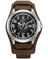 Star Wars by Citizen The Mandalorian Brown Leather Strap Watch 44mm