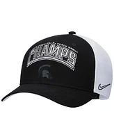 Men's Nike Black Michigan State Spartans 2021 Peach Bowl Champions Locker Room Classic 99 Adjustable Hat