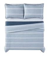 Brooklyn Loom Niari Yarn Dye Stripe Piece Quilt Set