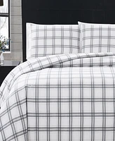 London Fog Plaid Piece Flannel Comforter Set