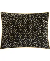 Stratford Park Milan 7-Piece Comforter Set, California King - Black and Gold