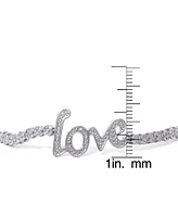 Diamond Accent 'Love' Adjustable Bolo Bracelet