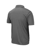 Men's Colosseum Heathered Charcoal Wyoming Cowboys Smithers Polo Shirt