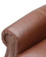 Closeout! Marick 93" Leather Roll Arm Sofa, Created for Macy's